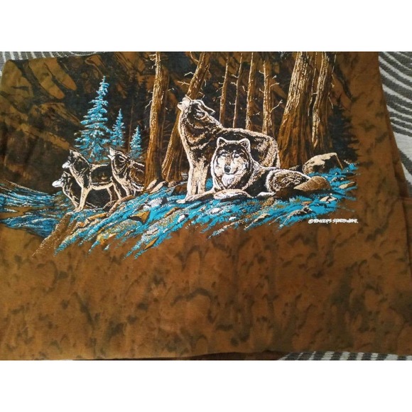 Authentic Ragtops Sportswear Wolf Pack Tie Dye Tee Shirt - Size XL - Picture 8 of 9